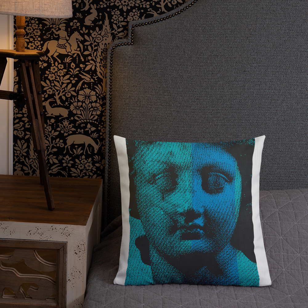 Nicola Villa - Etched Pixels #05 - Throw Pillow