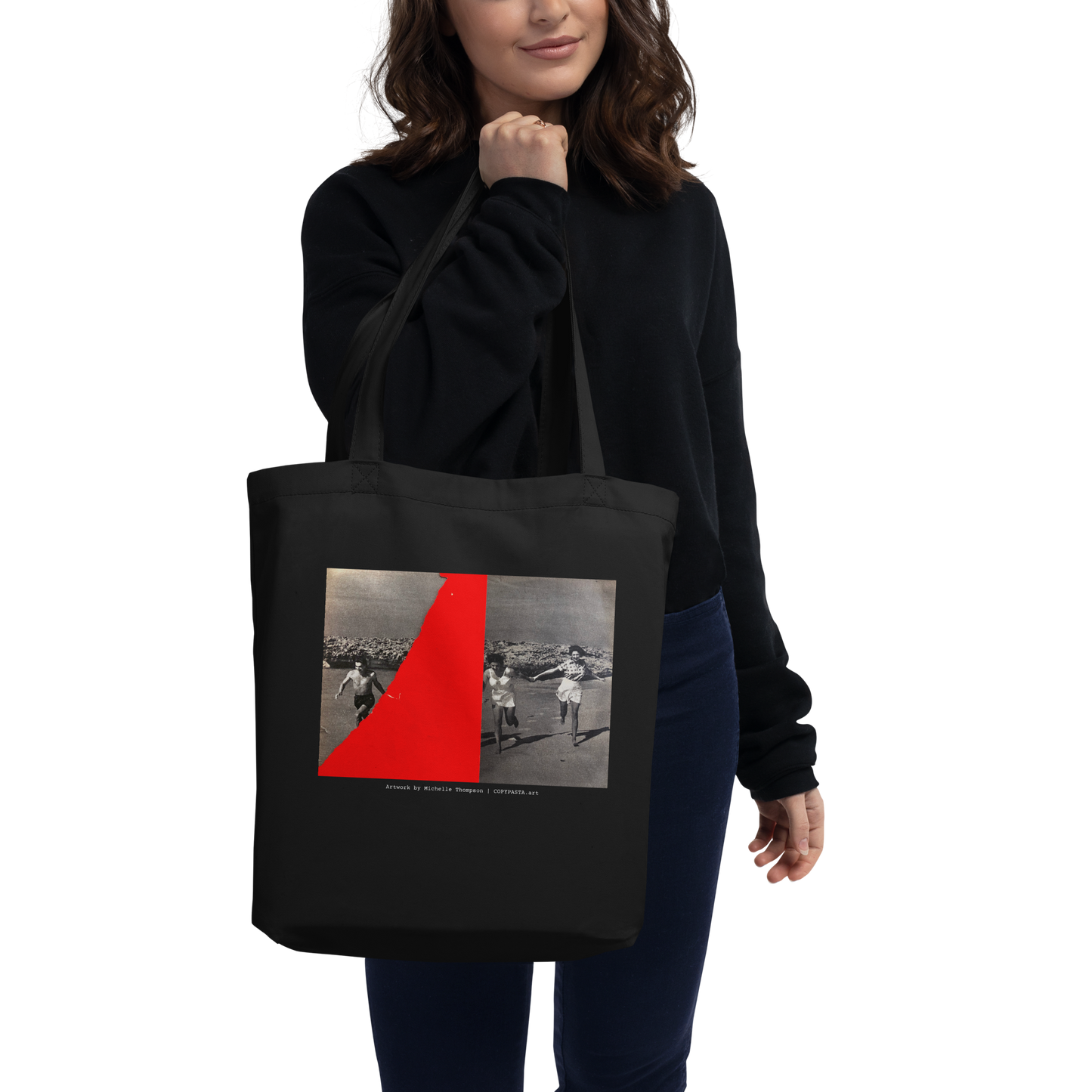 Michelle Thompson - Getting there -  Black Designer Tote