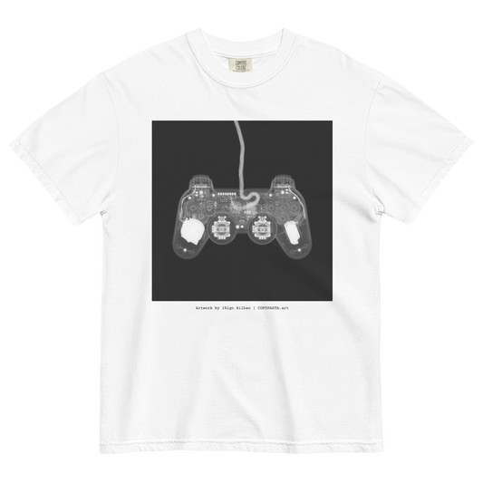 Playstation tshirt - black & white - alternative look - xray or MRI view of playstation controller by copypasta